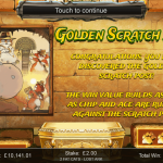 21 Golden Scratch Post Bonus Splash Screen