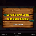 23 Super Swamp Spins Bonus Splash Screen