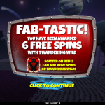 3 Free Spins Bonus Splash Screen